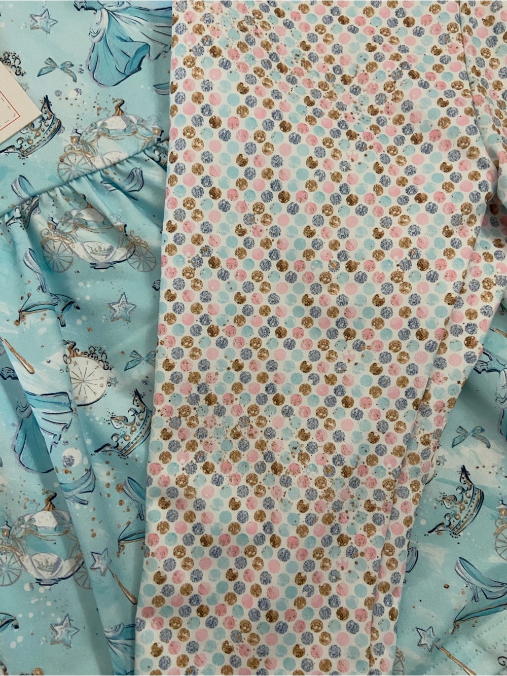 Girls 4T Blue Princess Dress & Patterned Leggings Matching Set - Picture 3 of 5